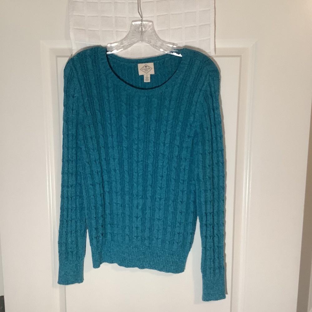 St. John’s Bay Cardigan Sweater Teal Green Size S